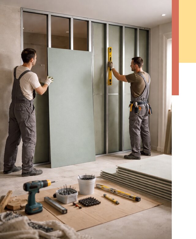 Перегородка из влагостойкого гипсокартона в Петрозаводске от 4872 руб. — монтаж под ключ | ОТДЕЛОЧНИК-Птр