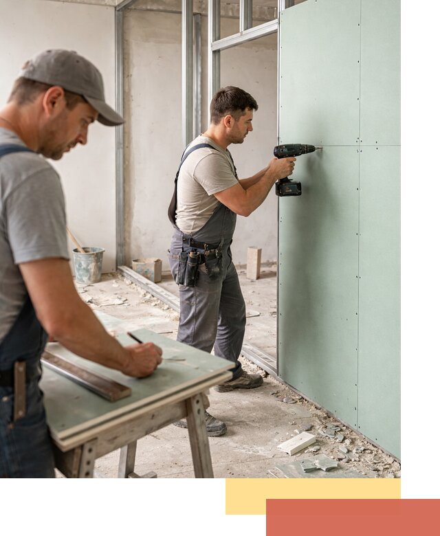 Перегородки из влагостойкого гипсокартона под ключ в Петрозаводске