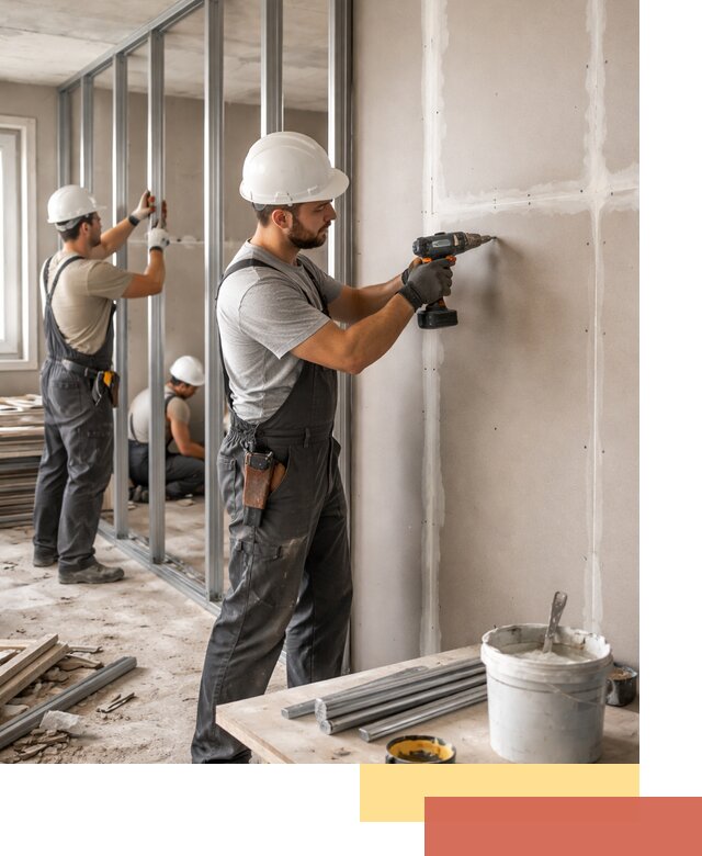 Перегородки из огнестойкого гипсокартона в Петрозаводске под ключ