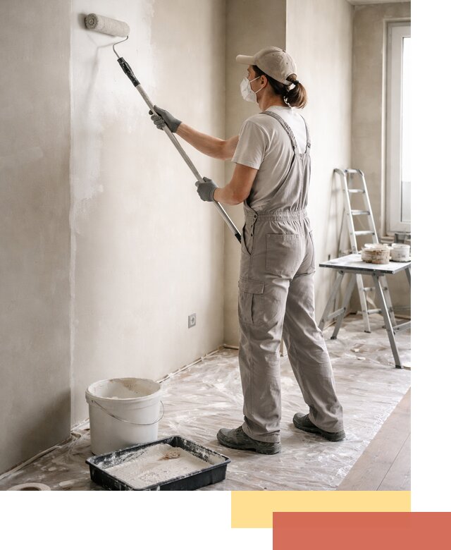 Покраска перегородок из гипсокартона в Петрозаводске качественно и недорого