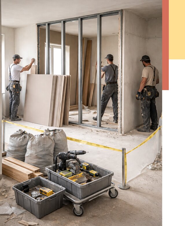 Перенос гипсокартонной перегородки в Петрозаводске под ключ от 4568 руб. | Демонтаж и монтаж – ОТДЕЛОЧНИК-Птр