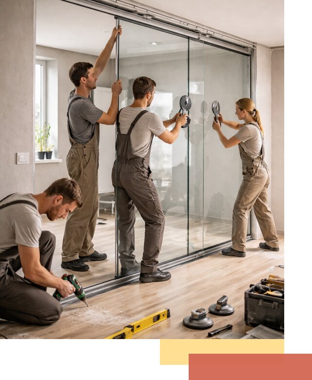 Изготовление стеклянных перегородок на заказ в Петрозаводске