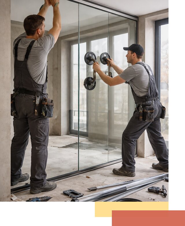 Цельностеклянные перегородки под ключ в Петрозаводске