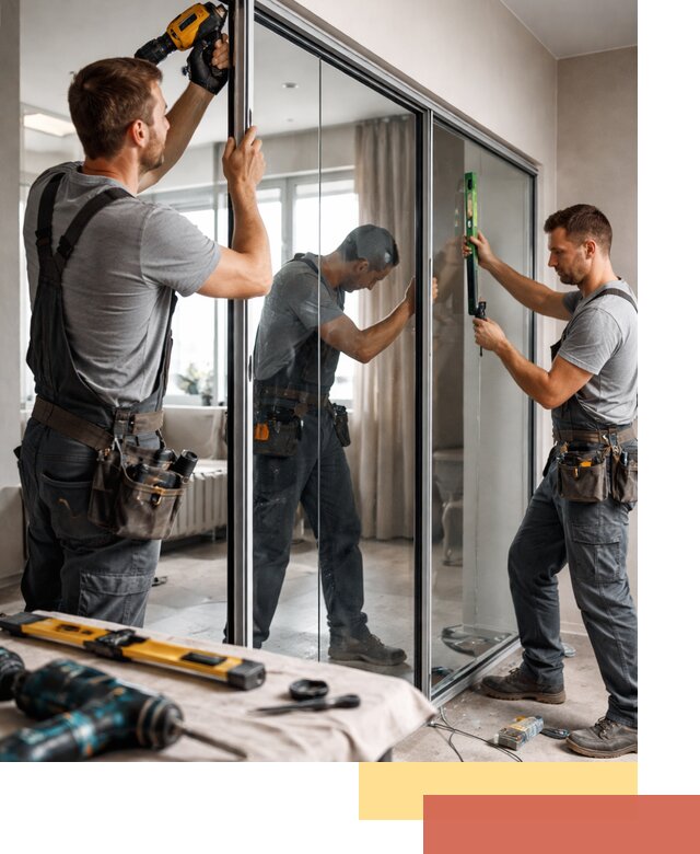 Каркасные стеклянные перегородки под ключ в Петрозаводске