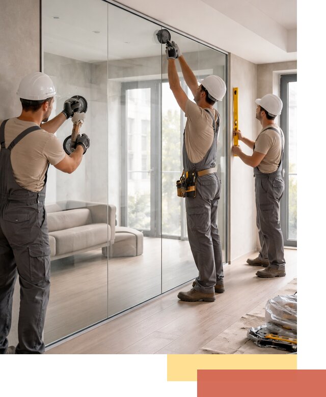 Перегородки из закаленного стекла в Петрозаводске для офисов и квартир