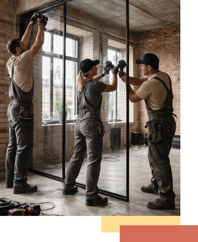 Стеклянные перегородки лофт — изготовление и монтаж в Петрозаводске