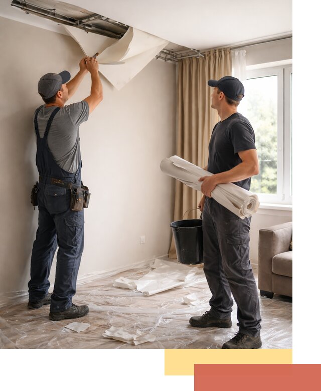 Демонтаж натяжного потолка в Петрозаводске быстро и аккуратно