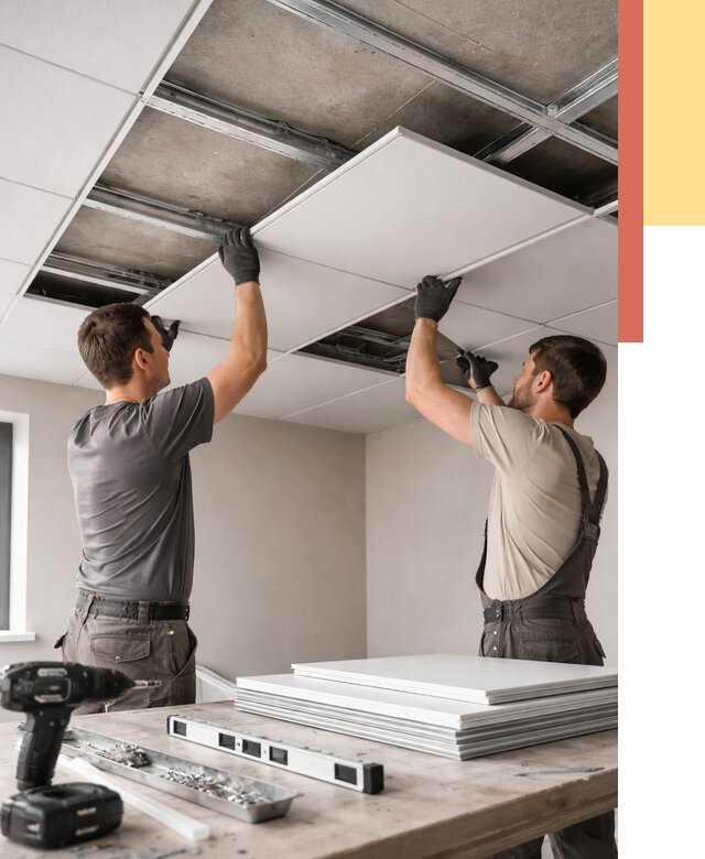 Монтаж кассетного потолка в Петрозаводске от 4568 руб/м2 — установка и сборка | ОТДЕЛОЧНИК-Птр