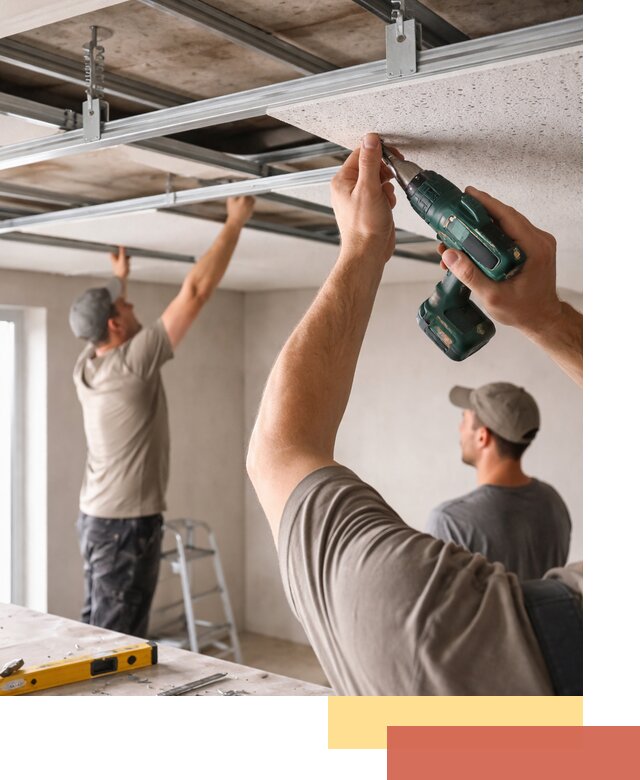 Монтаж акустического потолка в Петрозаводске под ключ