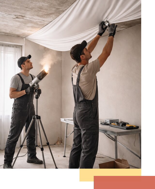 Установка натяжного потолка под ключ в Петрозаводске