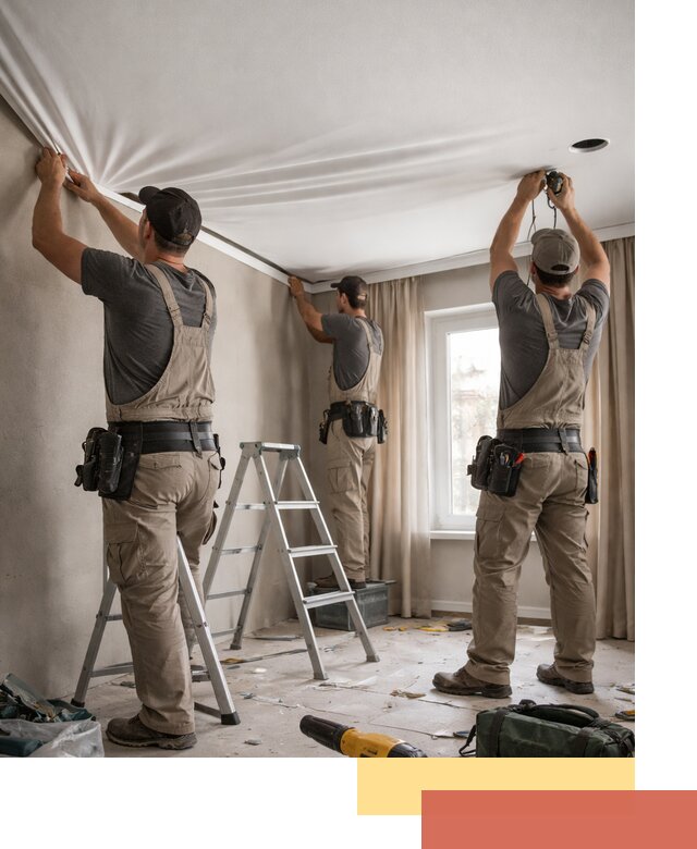 Монтаж матового натяжного потолка в Петрозаводске качественно и быстро