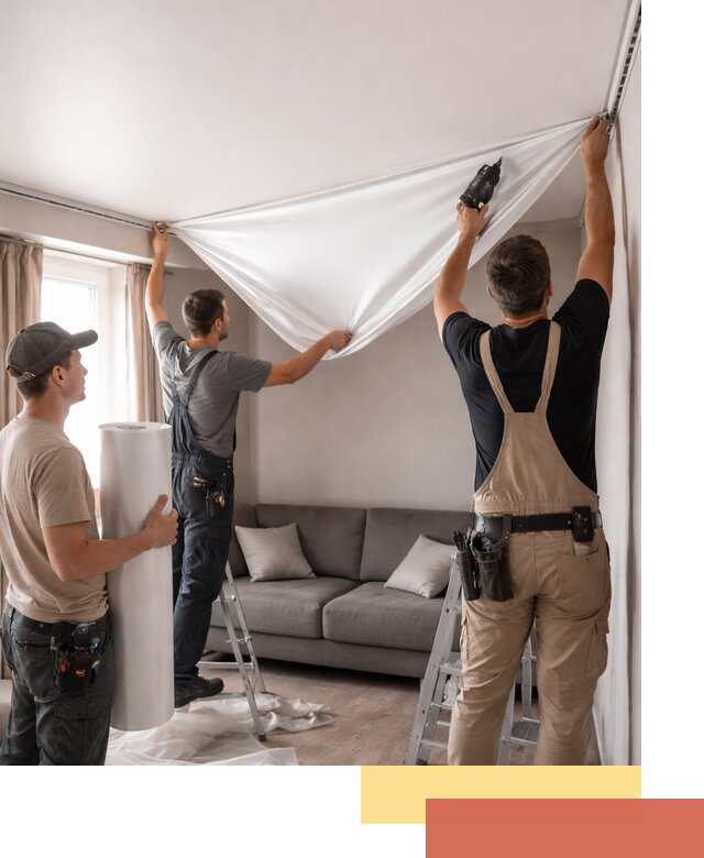 Монтаж сатинового натяжного потолка в Петрозаводске качественно и быстро