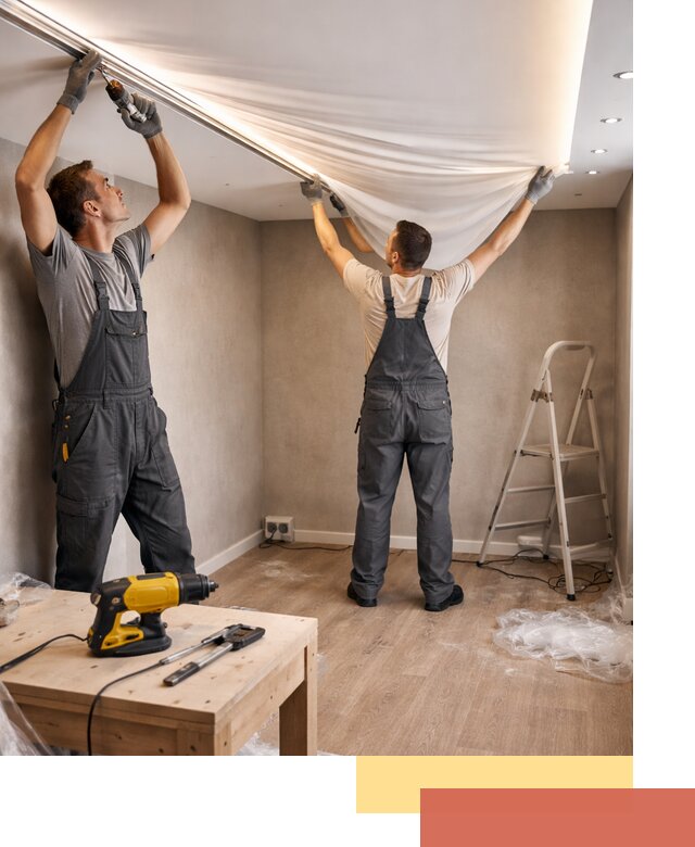 Монтаж натяжного потолка с подсветкой в Петрозаводске цена и сроки