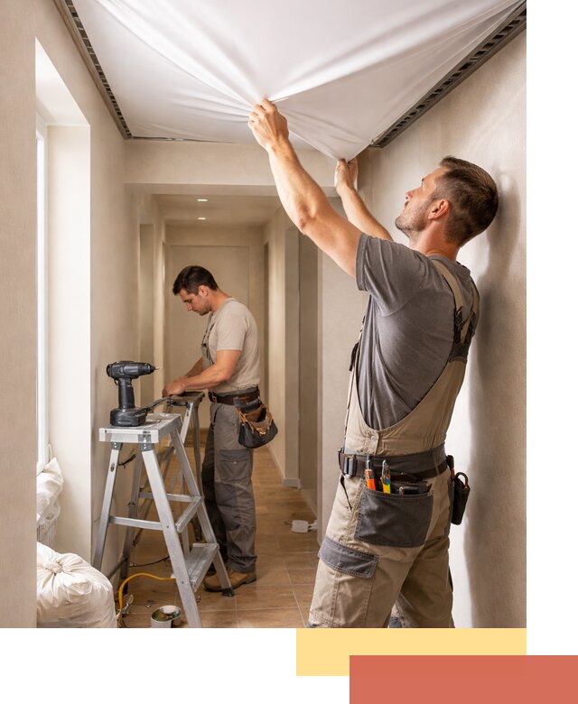 Монтаж натяжного потолка в прихожей в Петрозаводске