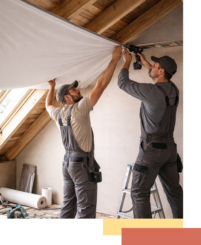 Монтаж натяжного потолка в мансарде в Петрозаводске