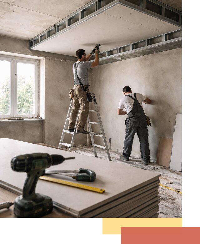 Двухуровневый потолок из гипсокартона в Петрозаводске