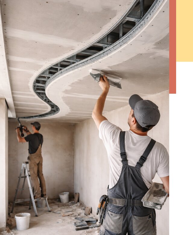 Криволинейный потолок из гипсокартона в Петрозаводске от 2132 руб./м2 | ОТДЕЛОЧНИК-Птр