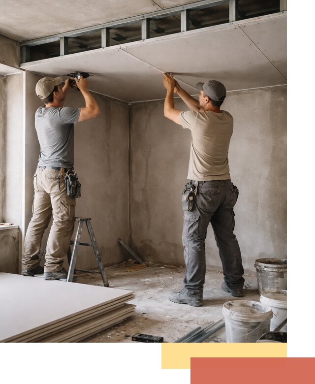 Короб из гипсокартона на потолке под ключ в Петрозаводске