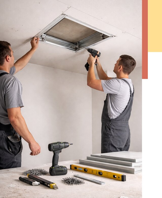 Установка люка в потолок ГКЛ в Петрозаводске от 2538 руб. под ключ | ОТДЕЛОЧНИК-Птр