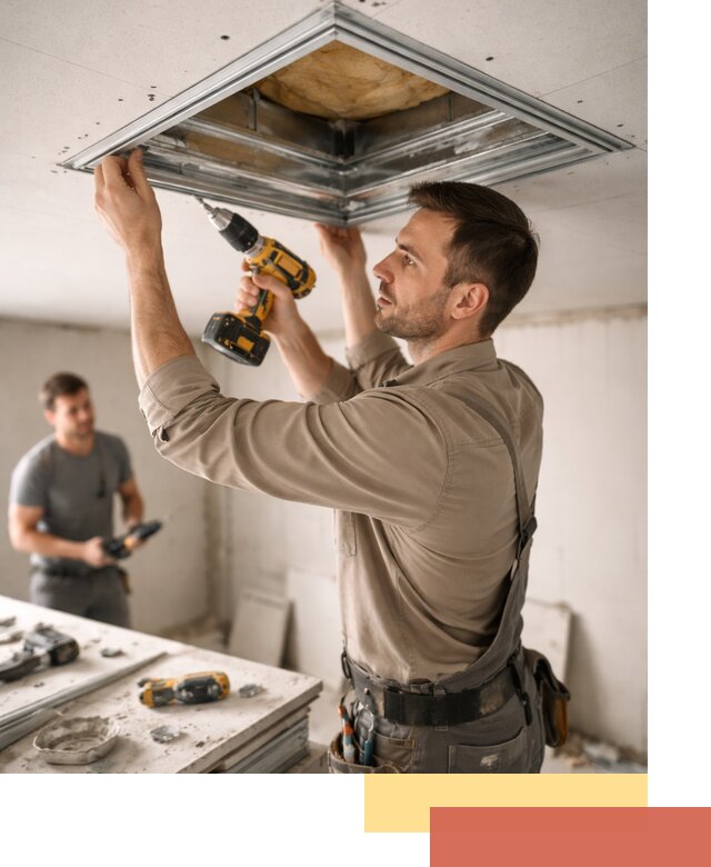 Монтаж люка в потолок из ГКЛ в Петрозаводске