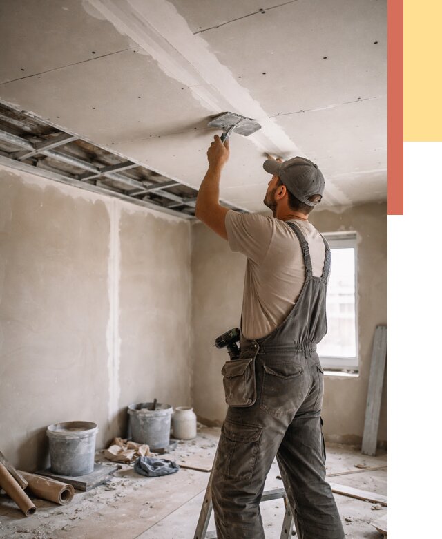 Ремонт потолка из гипсокартона в Петрозаводске от 660 руб./м² — быстро и недорого | ОТДЕЛОЧНИК-Птр