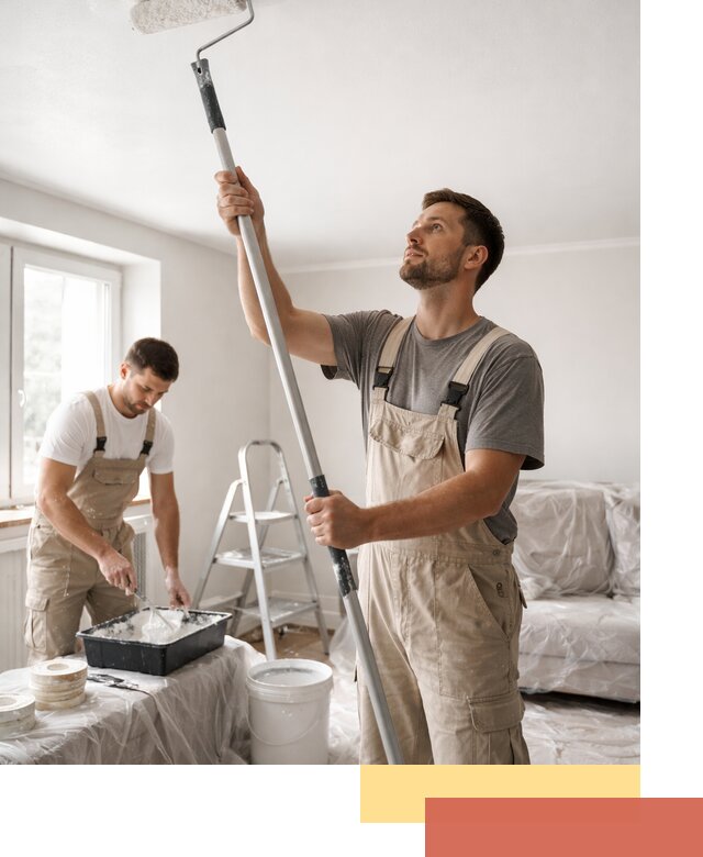 Покраска потолка водоэмульсионной краской в Петрозаводске