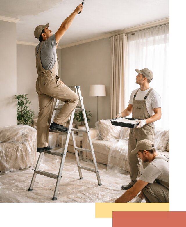 Покраска потолков акриловой краской в Петрозаводске качественно и быстро