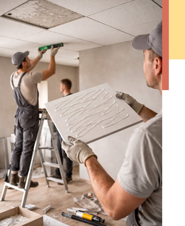 Монтаж потолочной плитки в Петрозаводске от 4568 руб. — быстро и недорого | ОТДЕЛОЧНИК-Птр