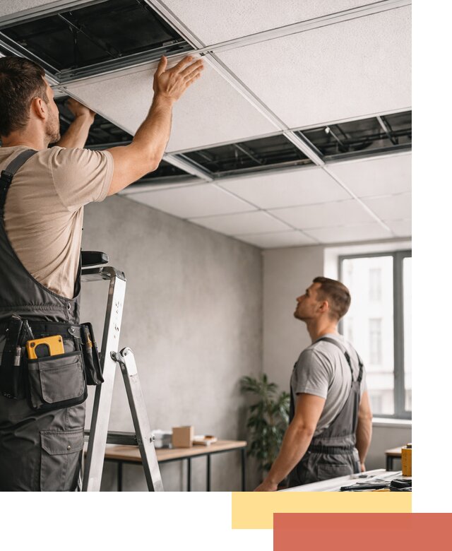 Монтаж потолочной плитки в Петрозаводске качественно и в срок